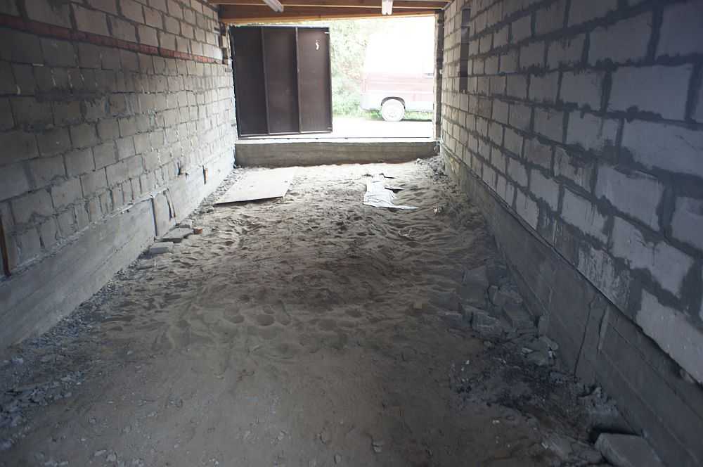 Устройство пола в гараже