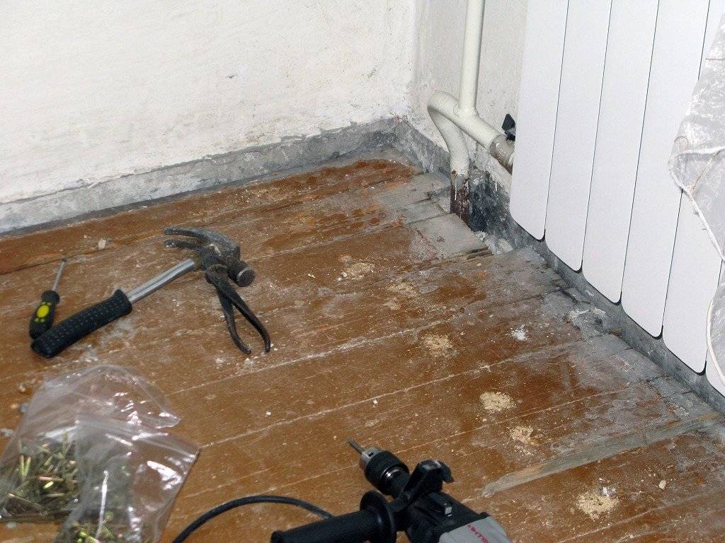 Подготовка пола под линолеум