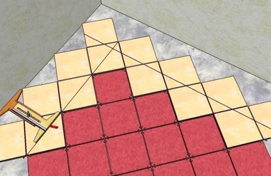 Укладка плитки на пол по диагонали своими руками - как класть плитку правильно?