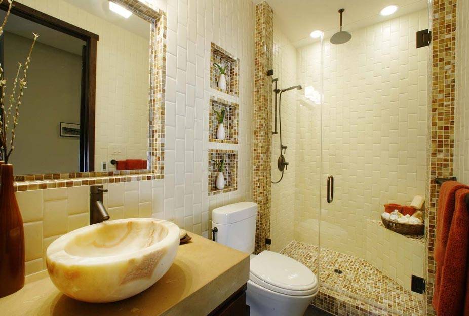 Фото-примеры оформления и декора ванной комнаты плиткой: 7 идей по комбинированию