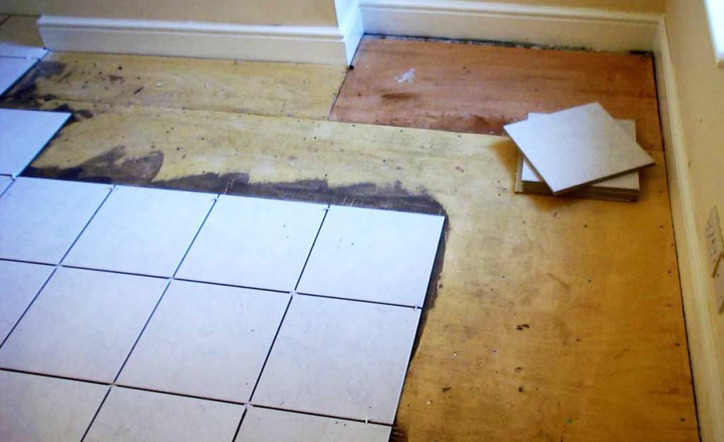 Кафельная плитка на деревянный пол технология