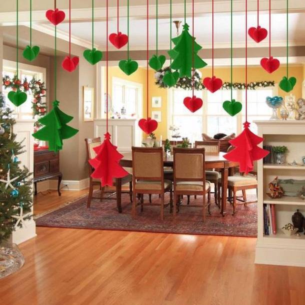 Как украсить комнату на новый год  — 55 красивых и праздничных фото