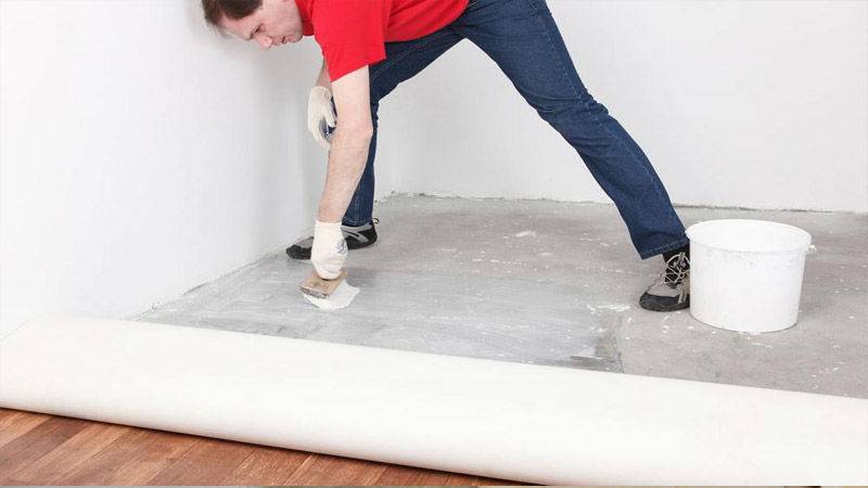 Укладка линолеума на бетонный пол - обзор лучших способов