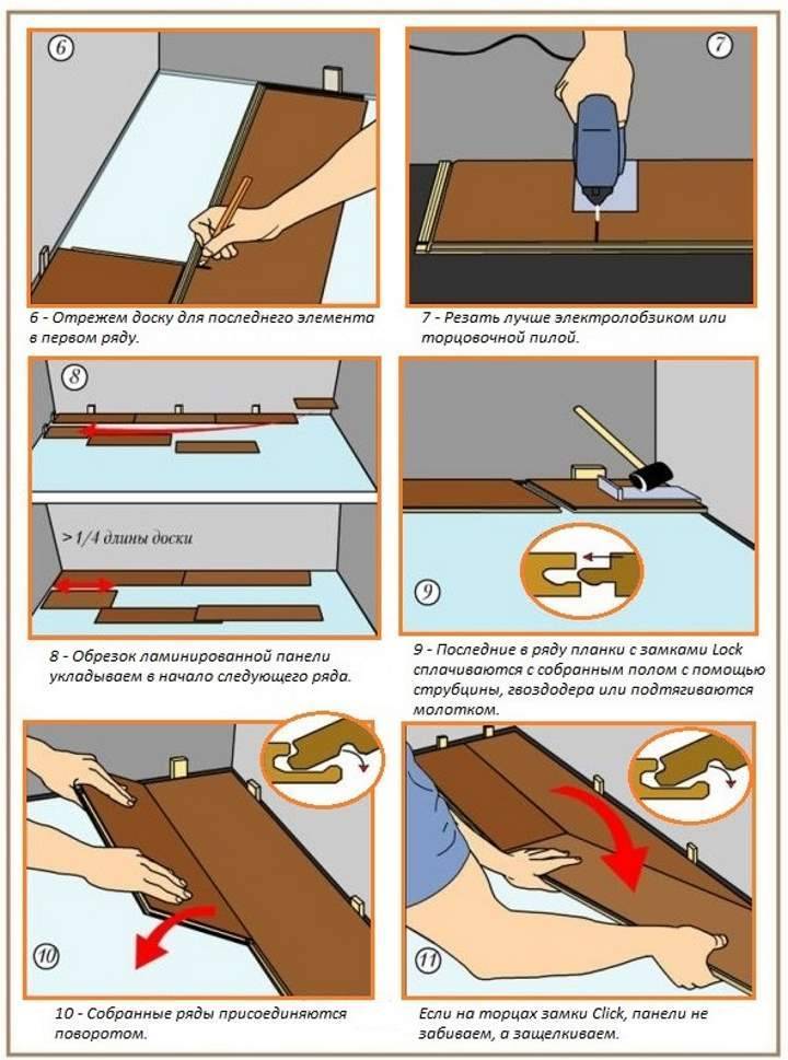 Укладка ламината своими руками: пошаговая инструкция
