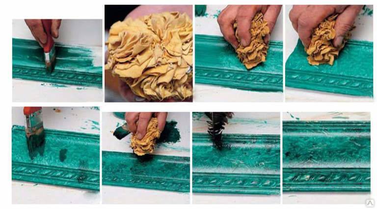 Как покрасить потолочный плинтус из пенопласта