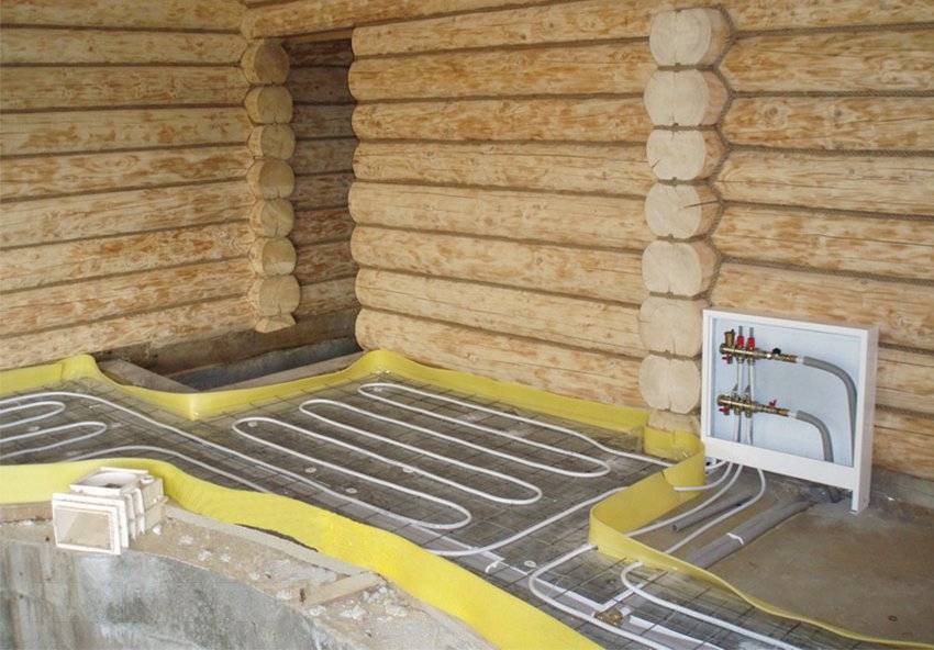 Теплые полы в бане своими руками