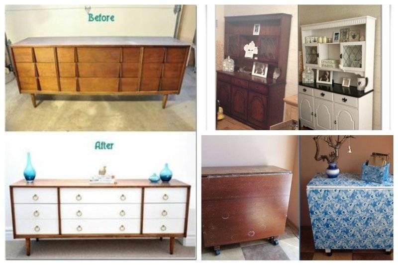Как переделать своими руками старую мебель, наглядные примеры до и после