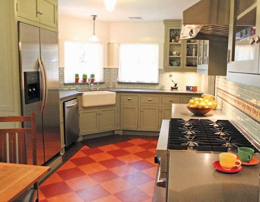 Какое напольное покрытие выбрать для маленькой кухни: 8 видов материалов
