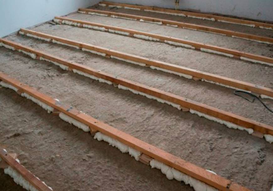 Установка лаг на бетонное основание — как крепить