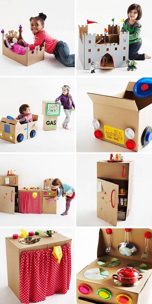 Что можно сделать из коробки в домашних условиях для детского сада: лучшие идеи поделок + видео мастер класс