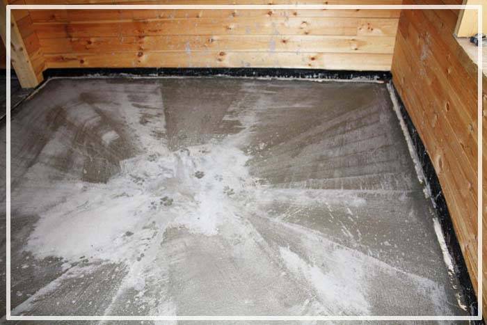 Как сделать бетонный пол в бане