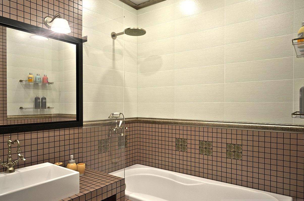 Фото-примеры оформления и декора ванной комнаты плиткой: 7 идей по комбинированию