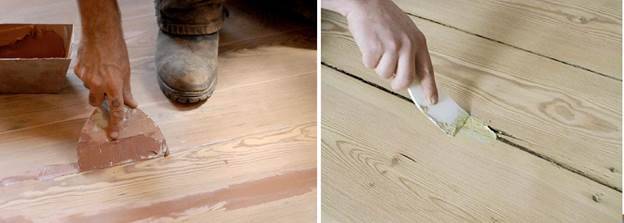Щели в деревянном полу: проведение ремонтных работ + обзор составов для заделки