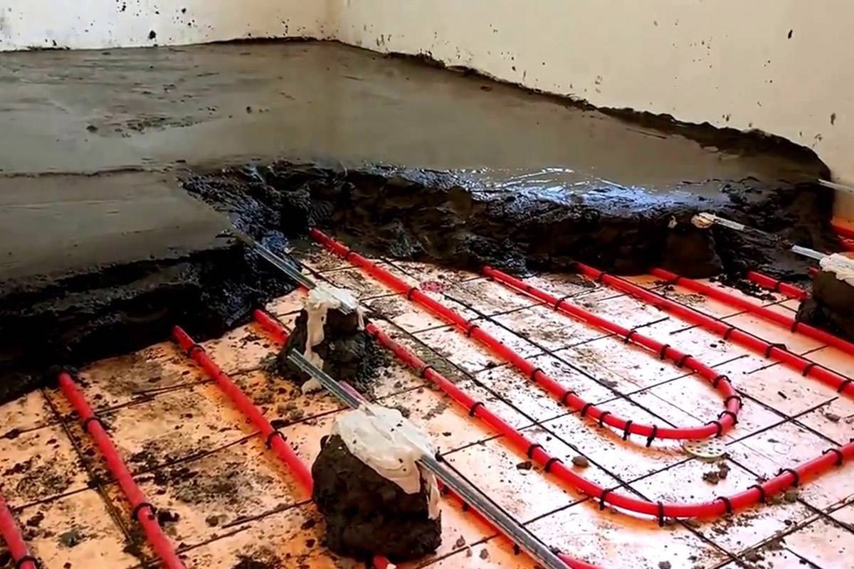 Стяжка теплого водяного пола