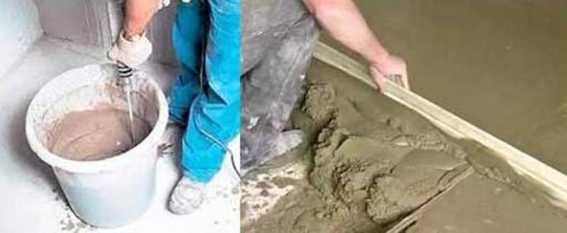 Устройство и укладка выравнивающей цементно-песчаной стяжки пола своими руками.