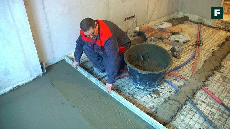 Как залить пол бетоном: этапы работ